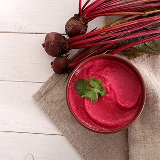 Beet & Red Lentil Hummus – Healthy Snack Recipe – Above MS™