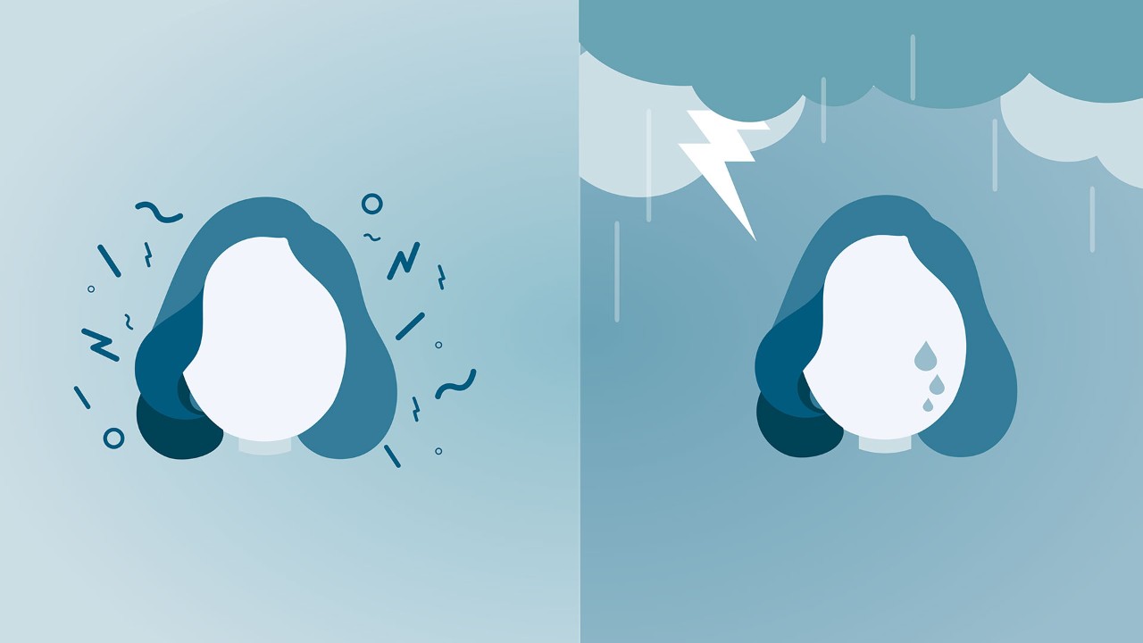 illustration of anxiety and depression icons
