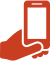 hand holding phone screen icon