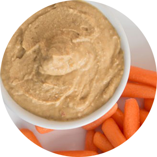 Homemade hummus with chickpeas
