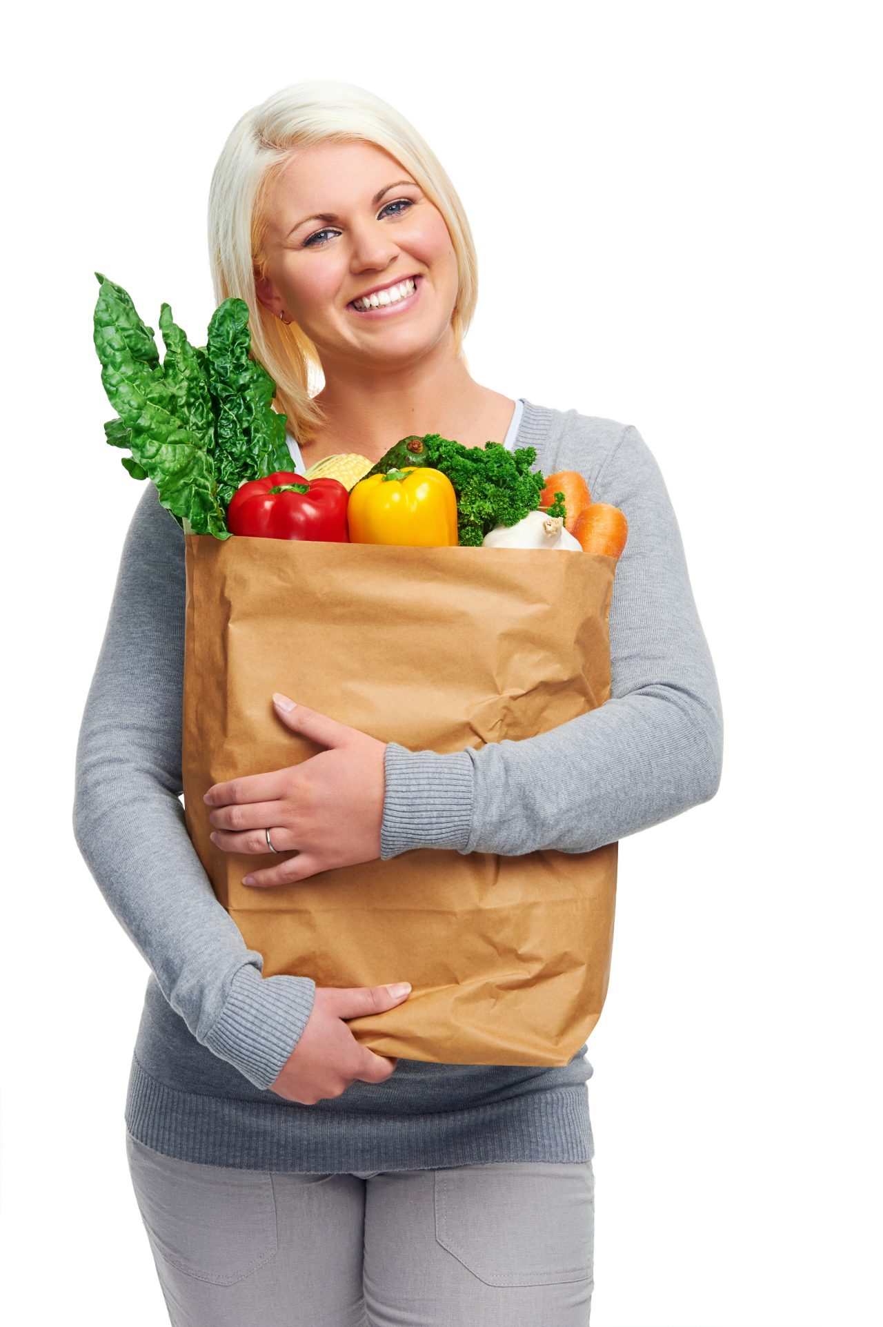 Woman Carrying Groceries