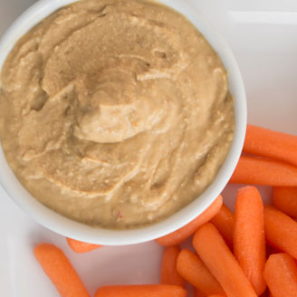 hummus with carrots